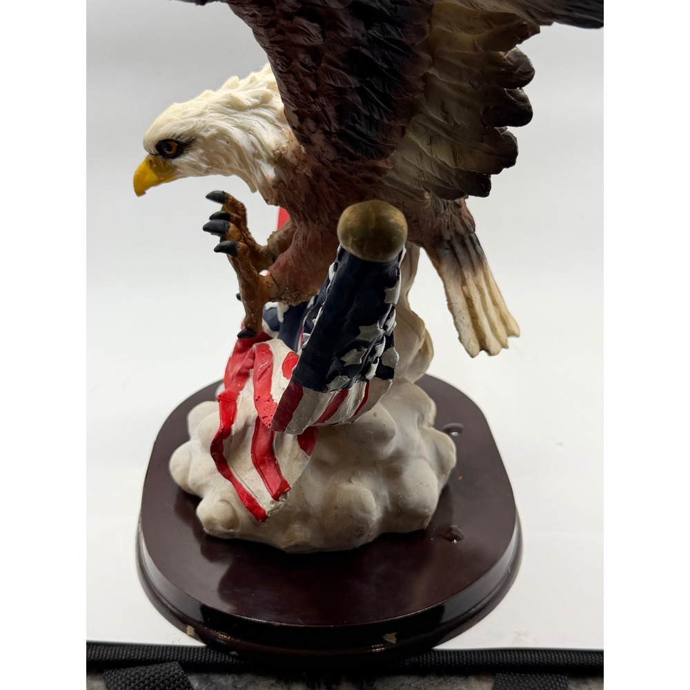 VTG DMB Collection Bald Eagle Figurine Confederate Rebel Flag Resin Statue 17x14 - Picture 14 of 14